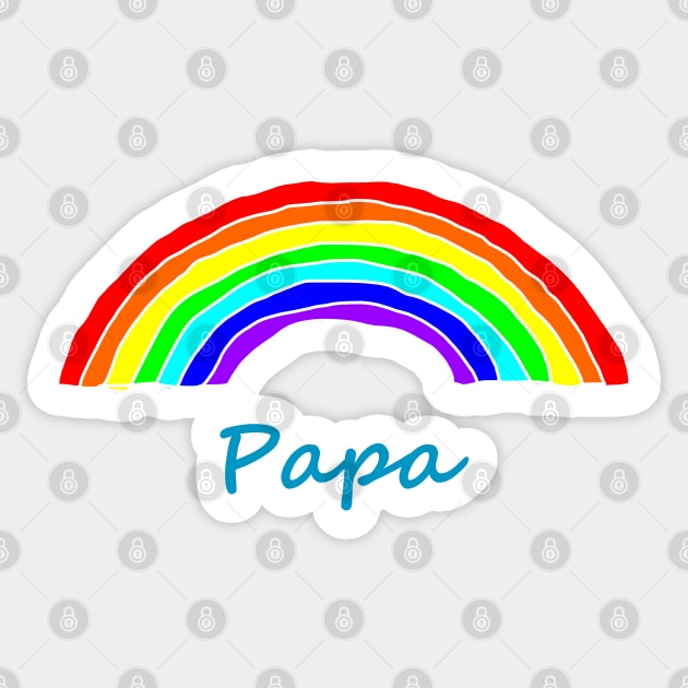 Papa Rainbow for Fathers Day Sticker by ellenhenryart